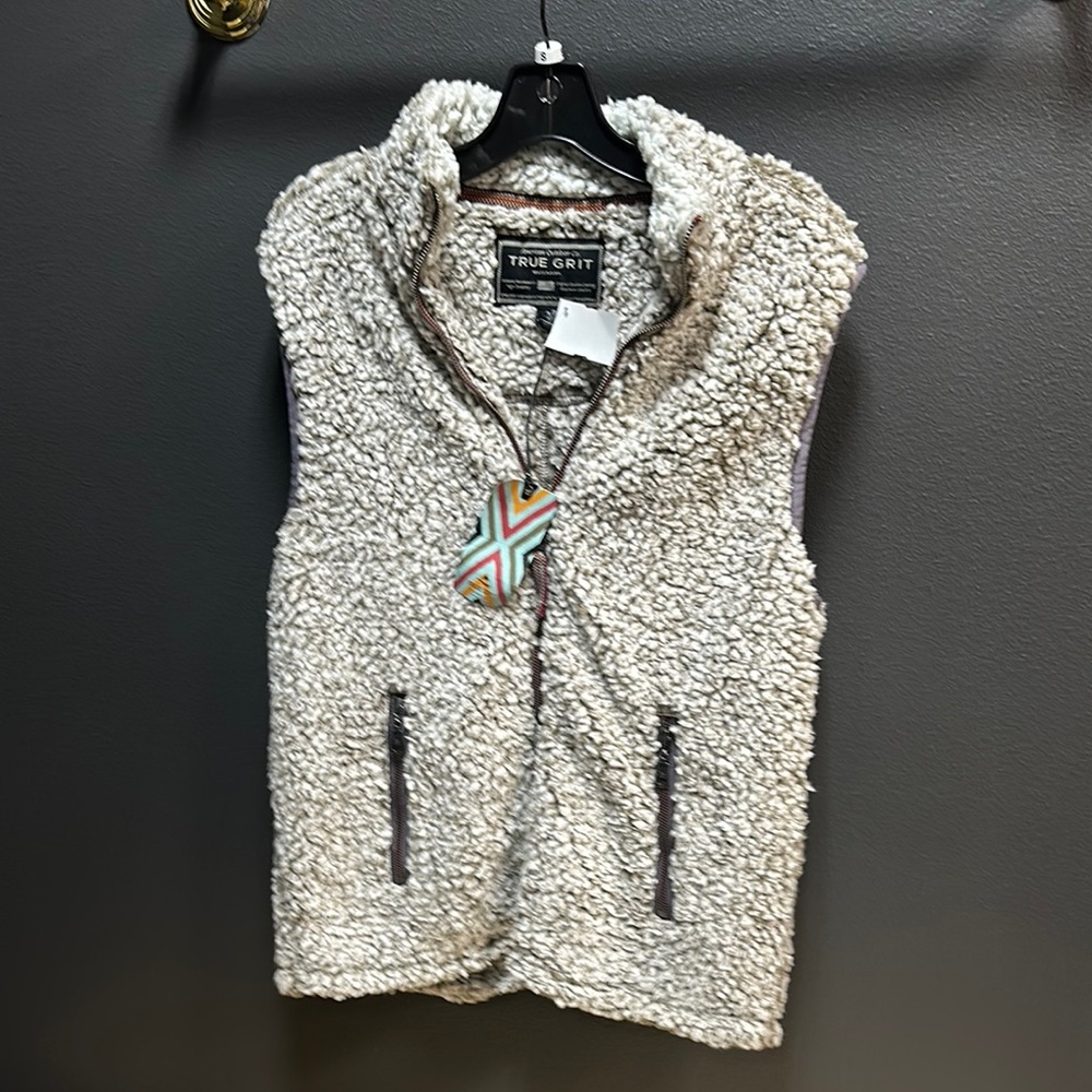 True Grit Sherpa Vest in Cream